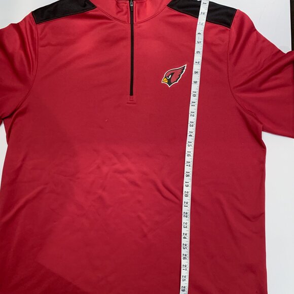NFL Arizona Cardinals Quarter Zip Men's Sweater 2XL Red Pullover Team Apparel - Picture 3 of 9